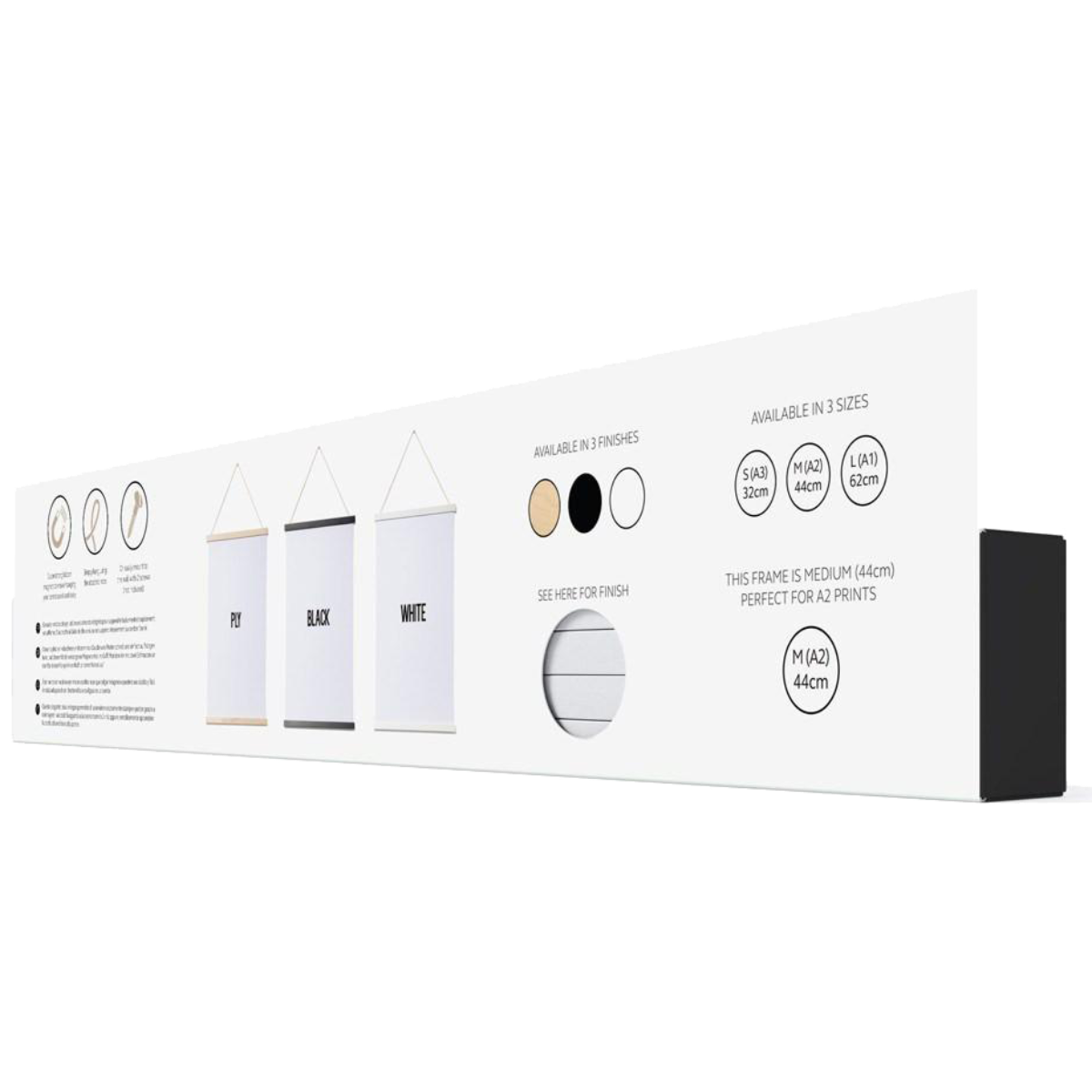 Magnetic Poster Frame, White A3 by Moxon